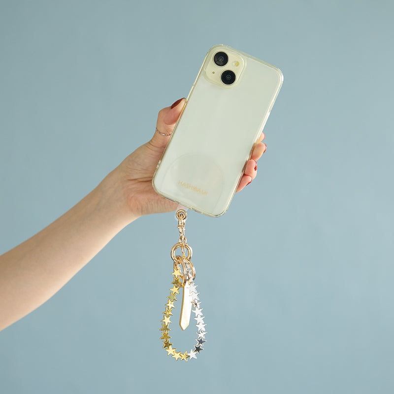 HASHIBAMI【Ha-2504-076 ヘマタイト スター スマホハンドストラップ