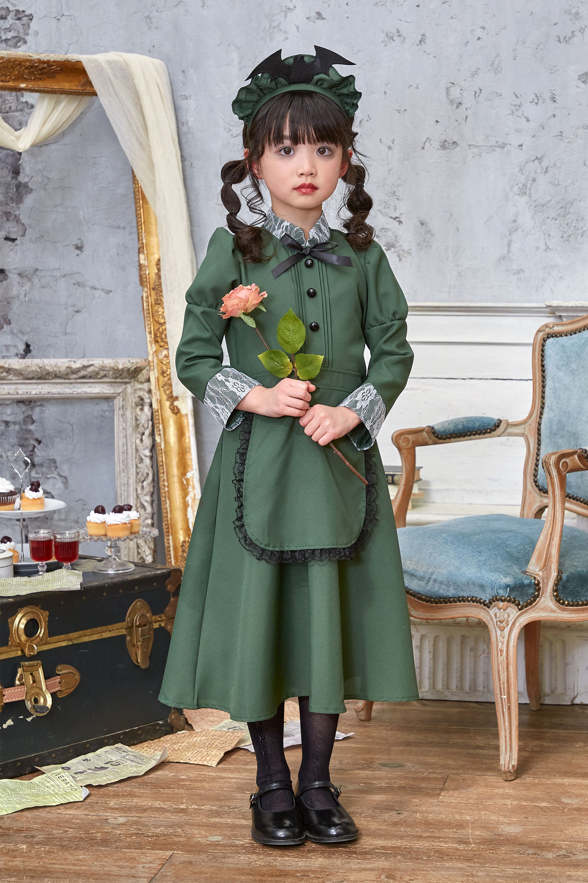 コスプレ キッズ こども メイド服 ハロウィン 洋館メイド 100cm/120cm