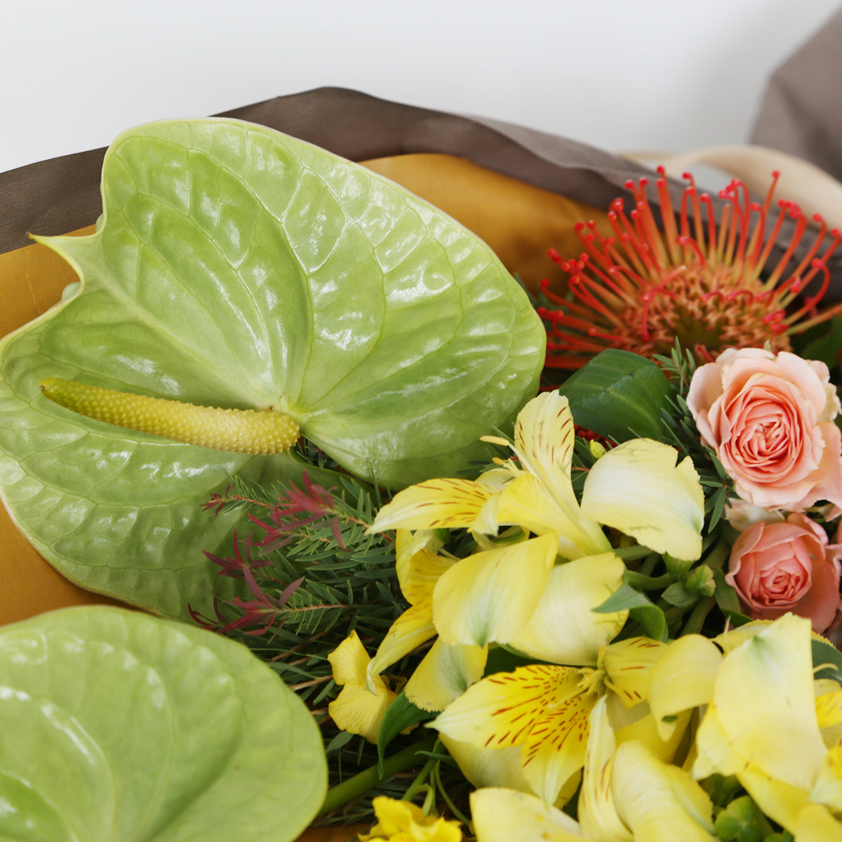 花束】XLサイズ｜黄色・オレンジ｜ブーケ｜誕生日／結婚記念日など