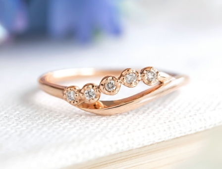 ペアセット】リング ステンレススチール ブルーダイヤモンド