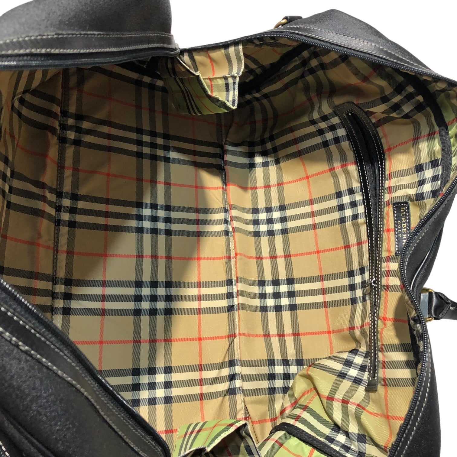 BURBERRY GOLF(バーバリーゴルフ) ノヴァチェック レザー ボストン
