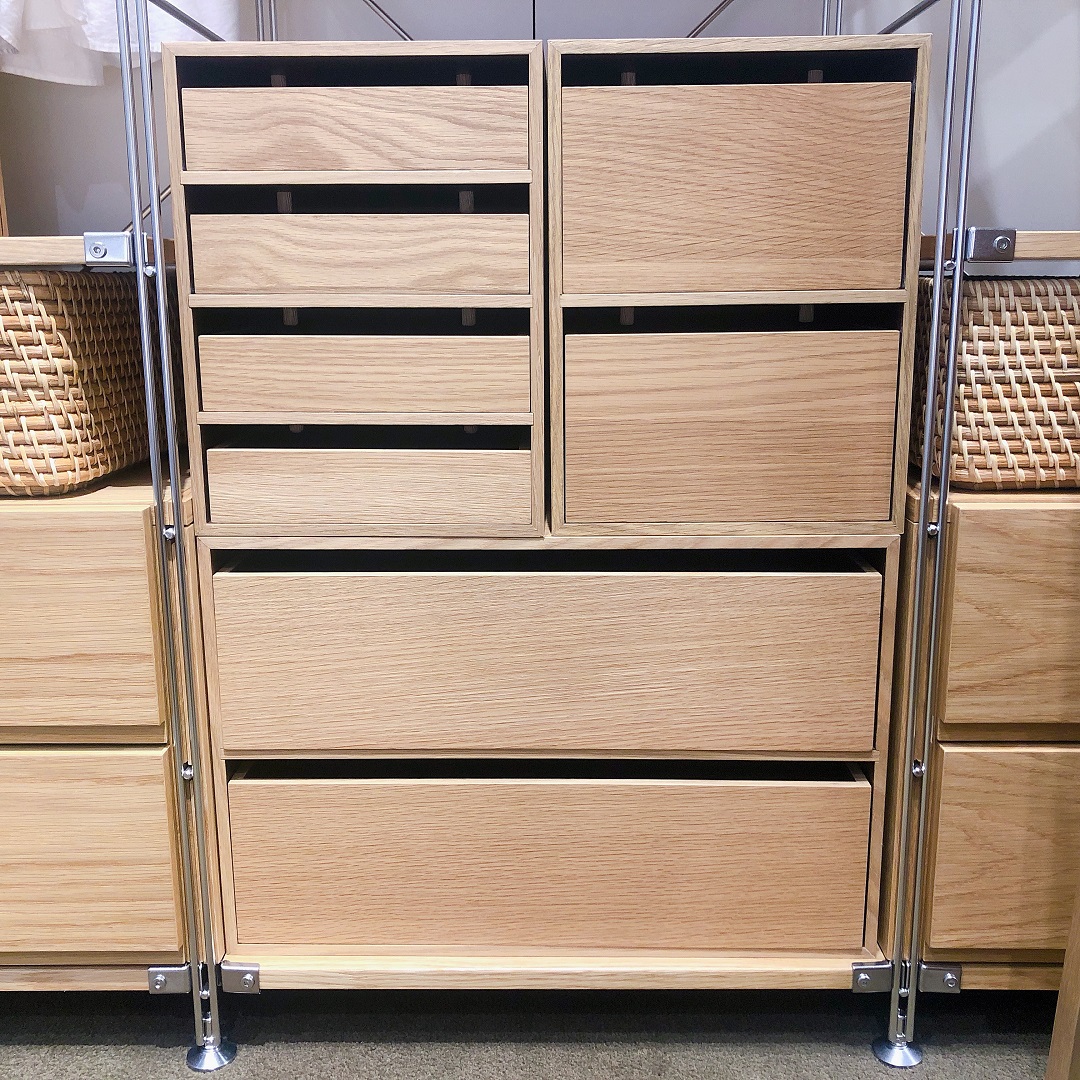 イオンモール福岡】ユニットシェルフ＋木製収納ケース｜ 無印良品