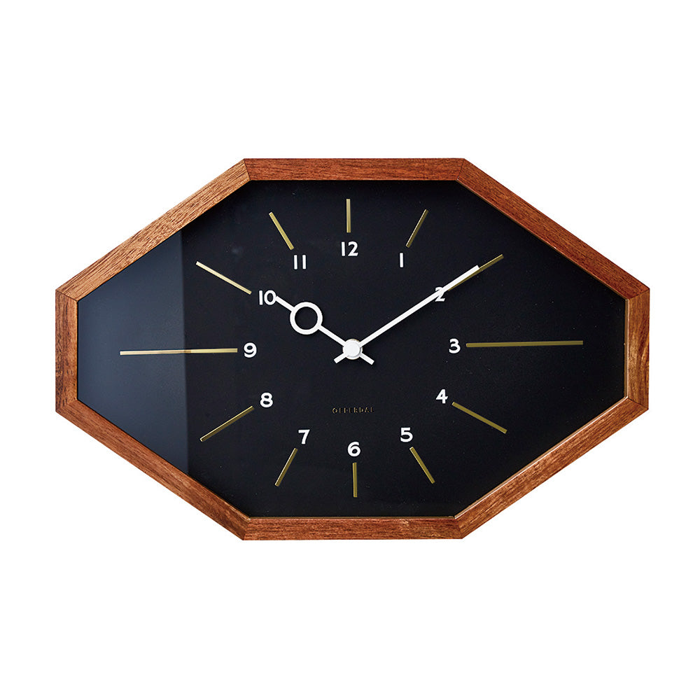 8角形のフォルムがレトロな趣を感じさせるウォールクロック Belmonte