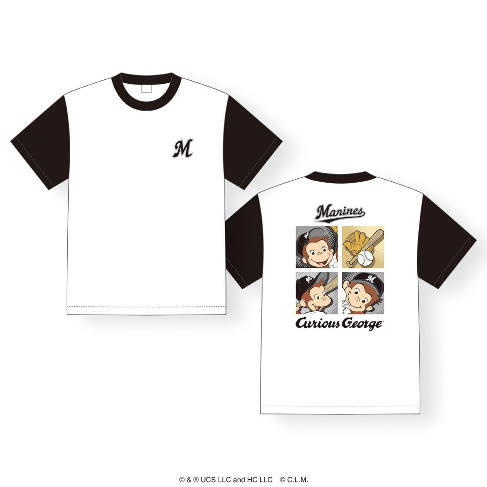千葉ロッテマリーンズ Tシャツ(パネル柄) / おさるのジョージ / 2025