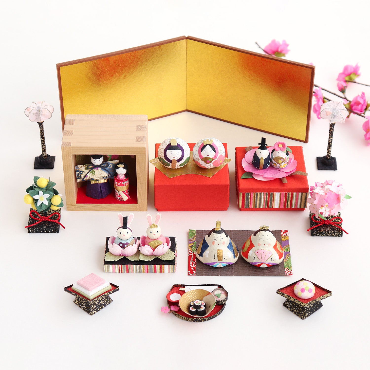 めでたや】桜と橘 和紙雛飾りめでたや遊び – めでたやオンラインショップ