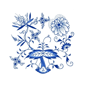 マイセン ブルーオニオン リーフプレート 800101/00264 | ブルー