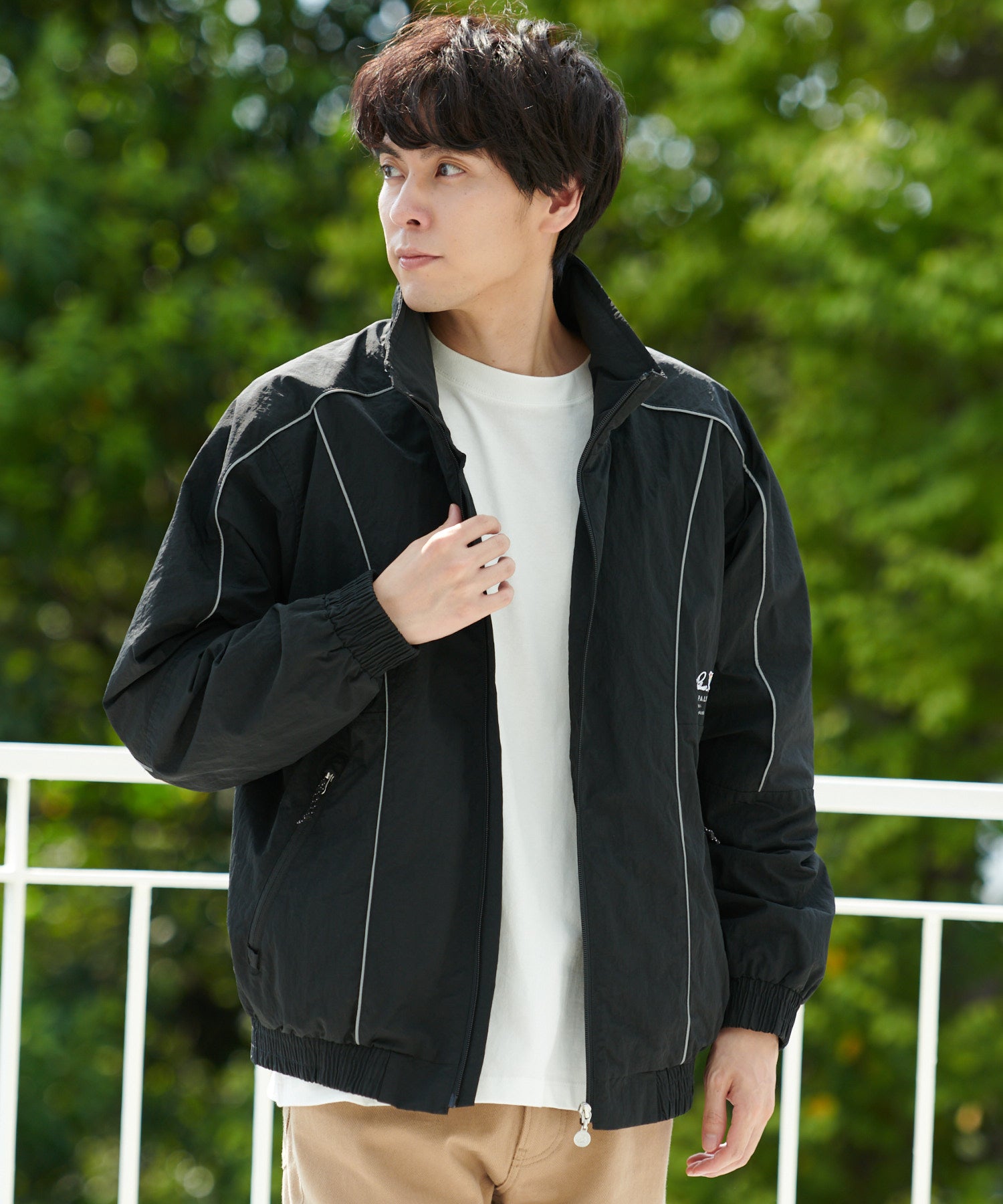 シェアパイピング トラックジャケット（ナイロンジャケット/ユニ