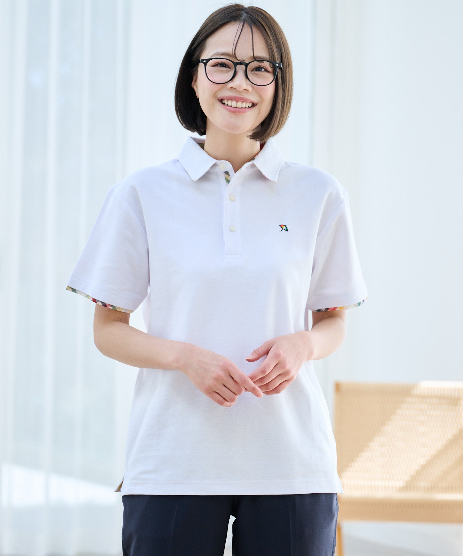 パーマーチェック使い シェア ポロシャツ（ポロシャツ/ユニセックス