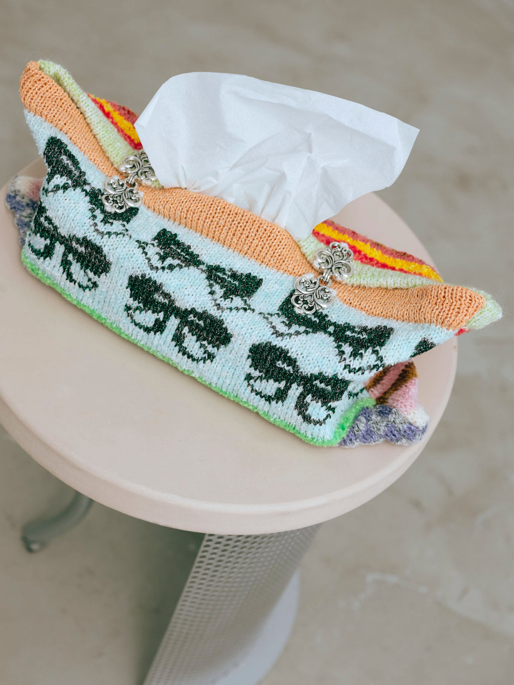 Handmade knit Tissue box cover ティッシュボックスカバー – Numero
