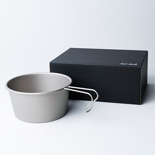 新潟直送計画】アウトドア用シェラカップ「チタンディライトディッシュ