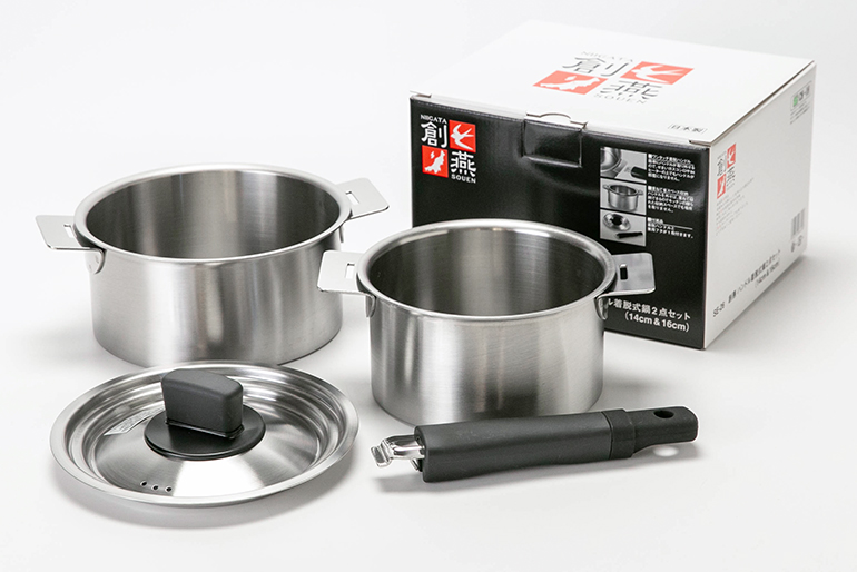 新潟直送計画】創燕 ハンドル着脱式鍋セット – 丸山技研