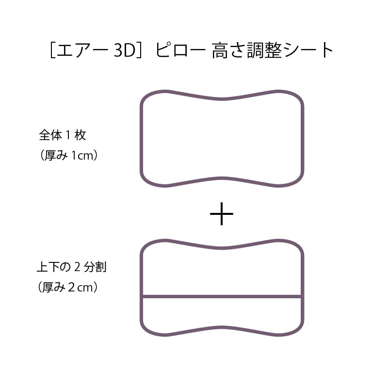 エアー3D] ピロー （高）61×34×13cm ブルー 側地：ポリエステル100