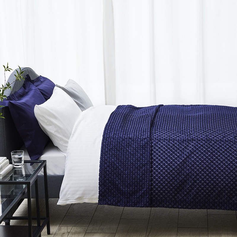 24+ マルチカバー(（正方形）200x200cm ネイビー): 布団カバー