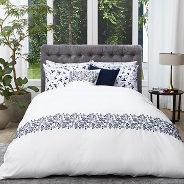 ウェッジウッド 掛けふとんカバー(（シングルロング）150×210cm ブルー