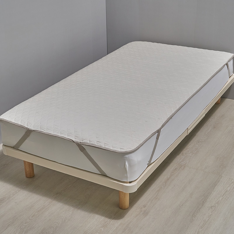 本麻敷きパッド(（シングル）100×200cm ベージュ): 敷きパッド・ベッド