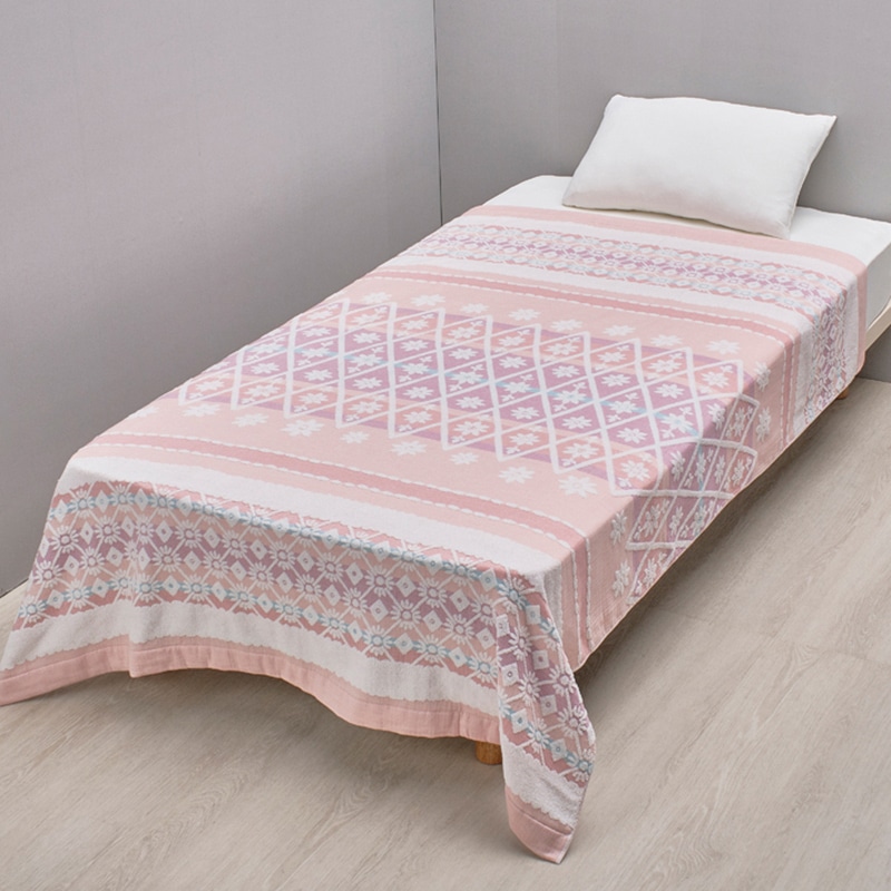 タオルケット(（シングル）140×190cm ピンク): 毛布・タオルケット