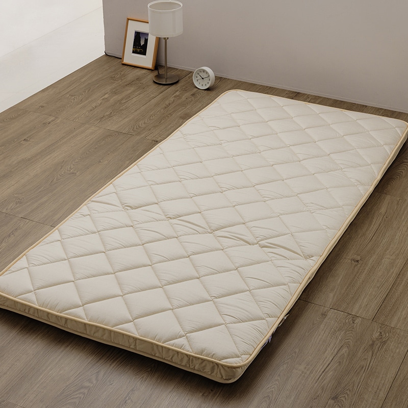 マチ付き合繊敷きふとん(（シングルロング）100×210cm ベージュ