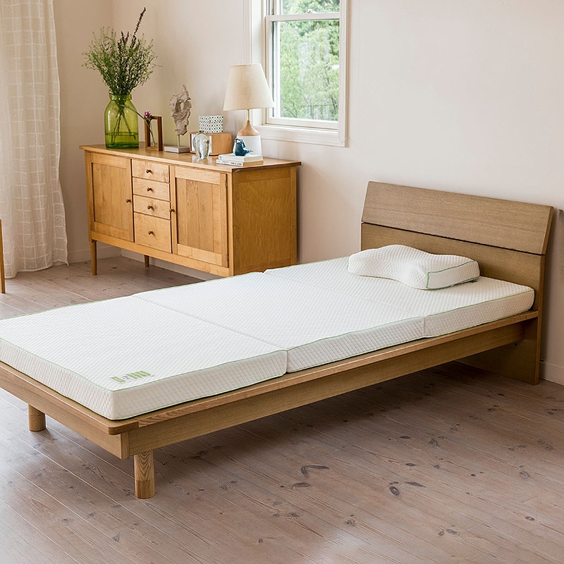 睡眠Labo]Flat 高反発ヘルシーマットレス〈1層〉（三つ折りタイプ