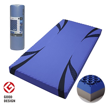 エアー01] ベッドマットレス ／HARD （シングル）14×97×195cm ブルー