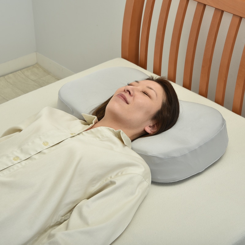 newmine 頬にやさしい美容まくら(60×45×12cm グレー): 枕（まくら