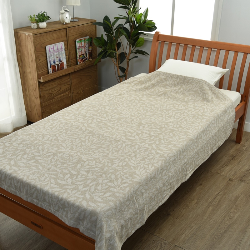 スリーピュア タオルケット （シングル）140×190cm ベージュ 綿100