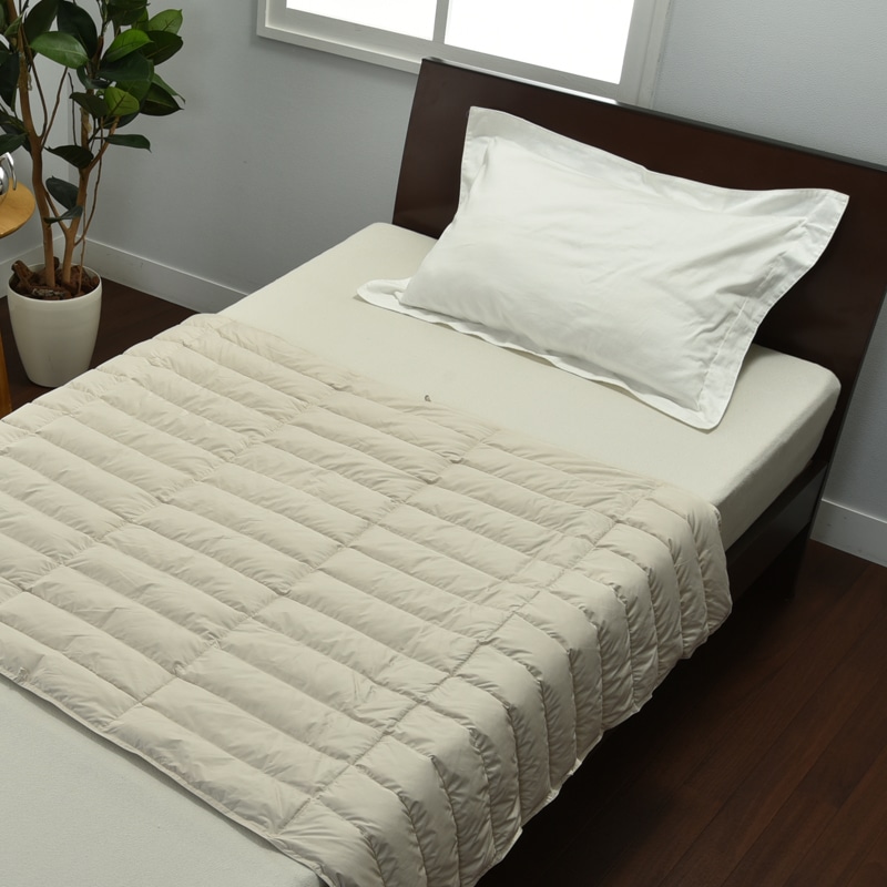 ウォッシャブル羽毛ハーフケット （ハーフ）140x100cm ベージュ ふとん