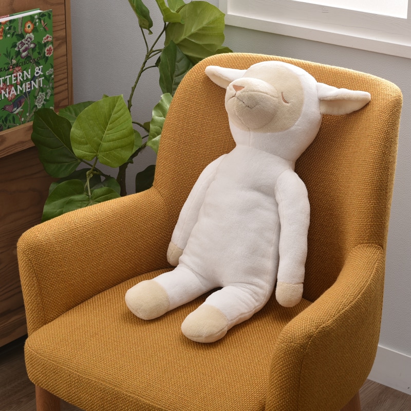 ひつじのメルくん（R）抱きまくら 全長約55cm ホワイト 側地