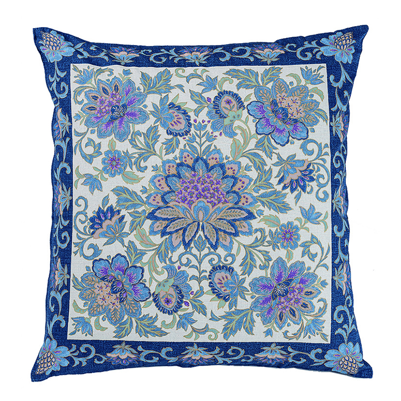 座布団カバー 55×59cm ブルー 綿100％｜布団カバー・シーツ｜nishikawa