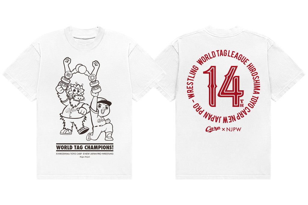 広島東洋カープ × 新日本プロレス「W.T.C 14」コラボTシャツ（ホワイト）