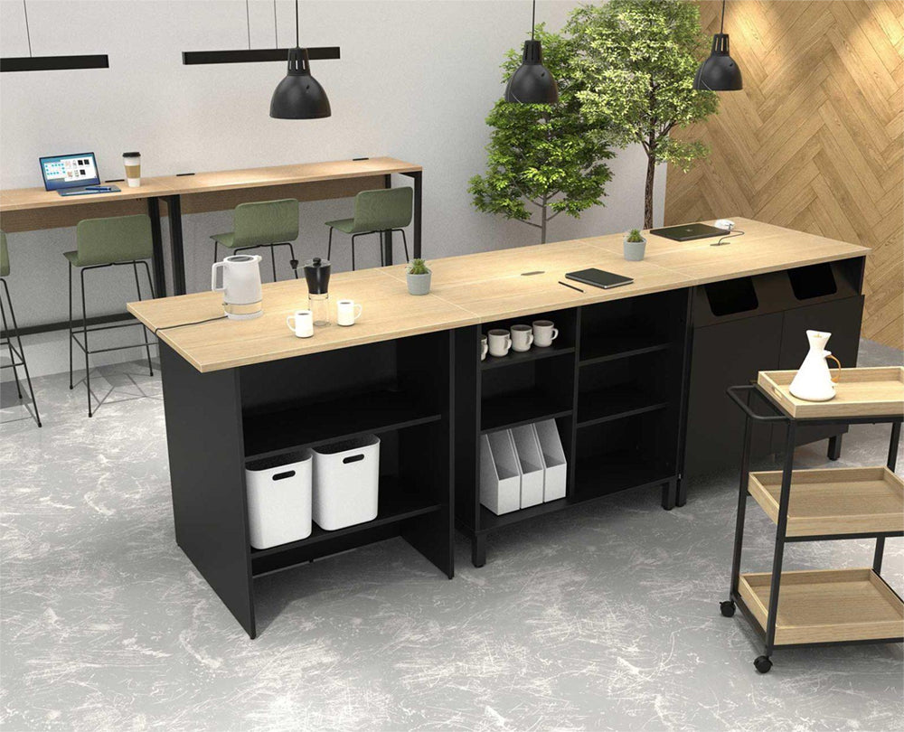 法人様限定 収納カウンター オープン 開き扉 ダストボックス ハイ