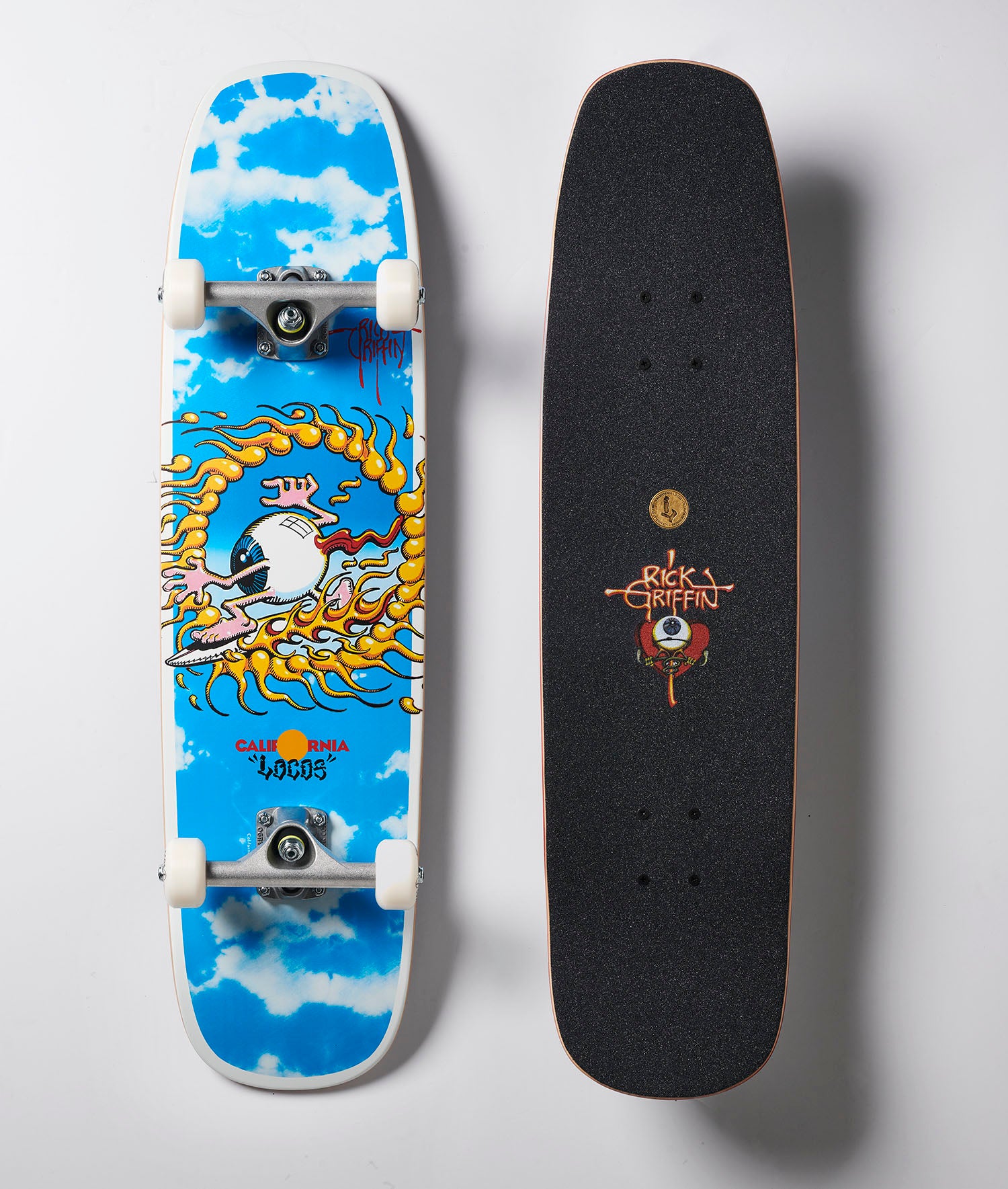 Rick Griffin Surfing Eyeball Street Completes Skateboard