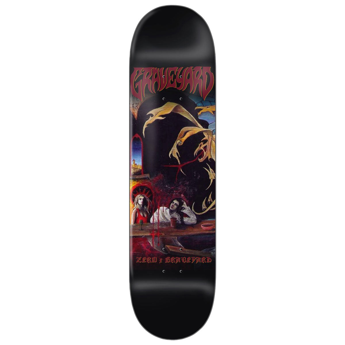 Zero x Graveyard Self Titled Skateboard Deck - 8.25