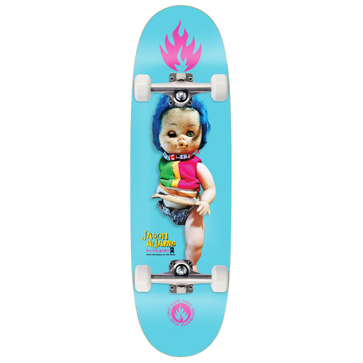 Black Label Jason Adams Punk Baby 2 Custom Egg Skateboard Complete
