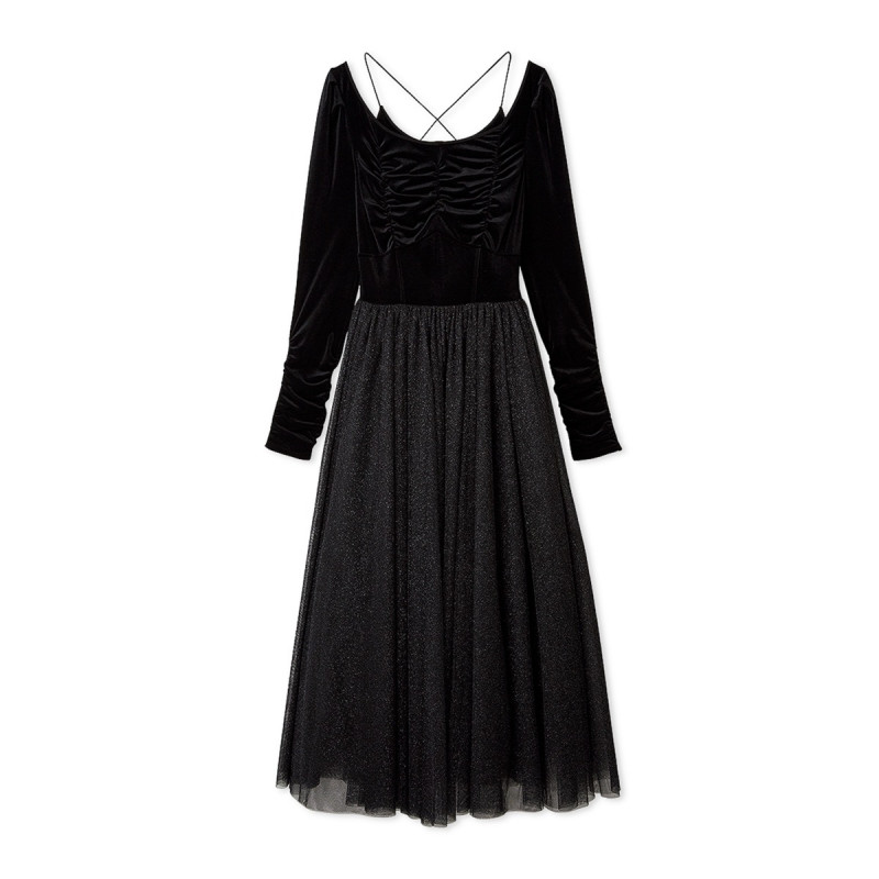 ベロア×チュールワンピース 商品ページ | チャコットオンラインショップ