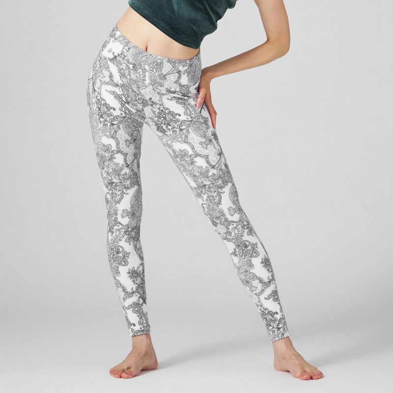 チャコット ヨガ プリントレギンス グレー ピラティス バレエ