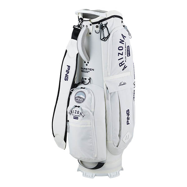 中古品 PING エナメルキャディバッグ ホワイト 中古品 PING エナメル