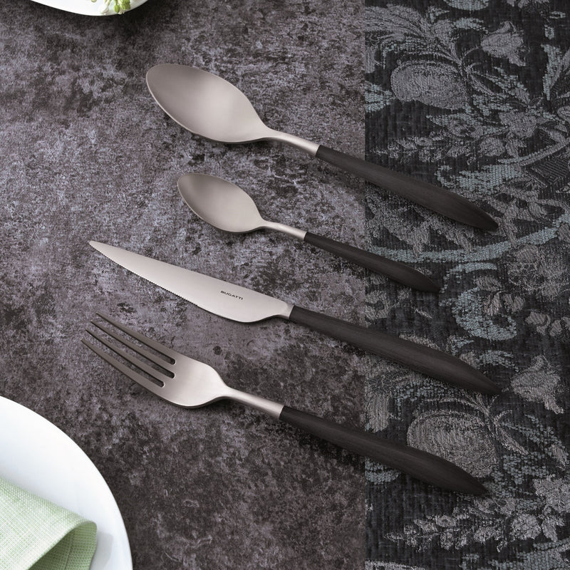 未使用⭐︎BUGATTI カトラリーセット シルバー ブラック6本セット 公式> ブガッティ BUGATTI| アレス ブラック お箸 – cornes online shop