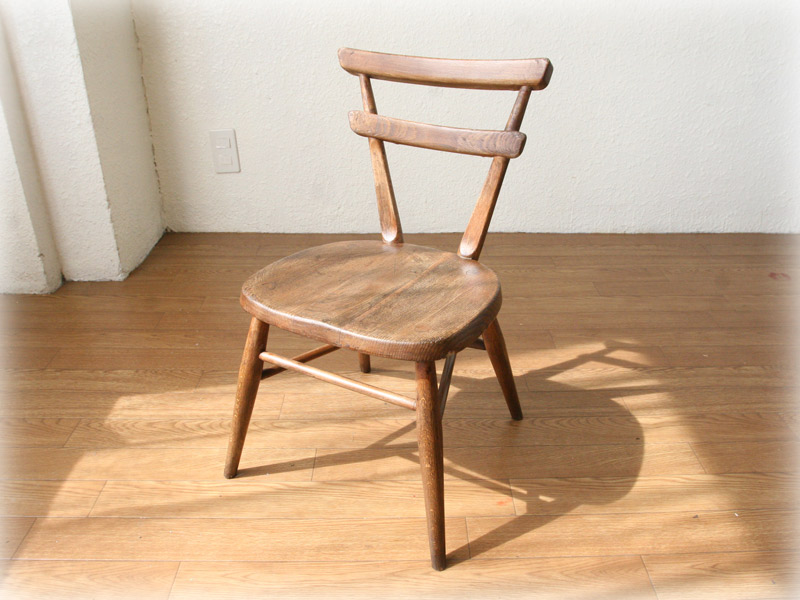 アーコールErcolスクールチェア イエロードット｜アンティーク家具