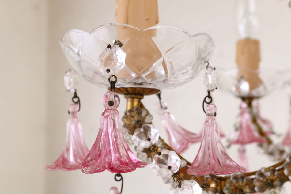 1920年代 フランス アンティーク 雨に濡れた可愛いお花のミニ