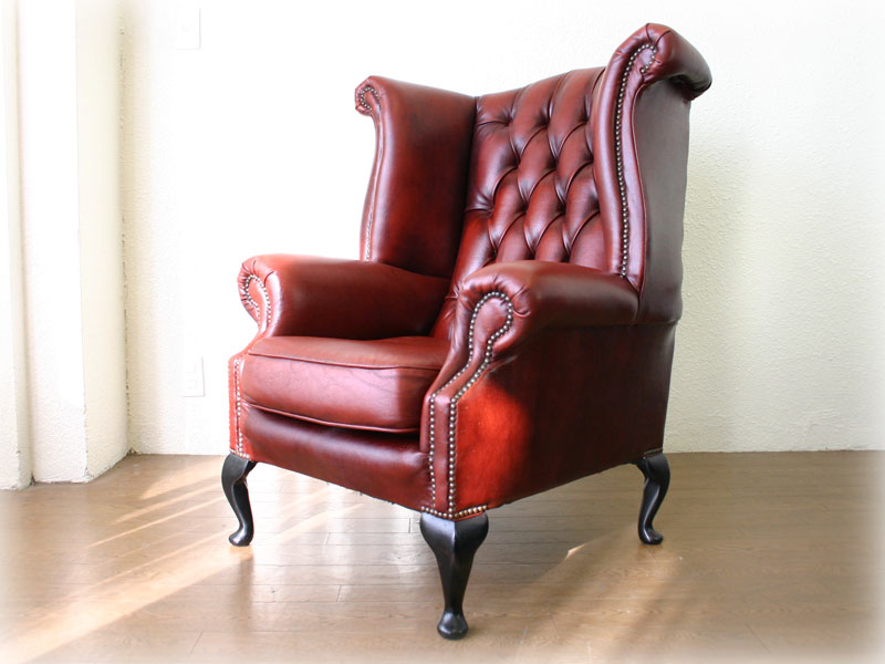 チェスターフィールド RWB(レッドレザーウィングバックチェア