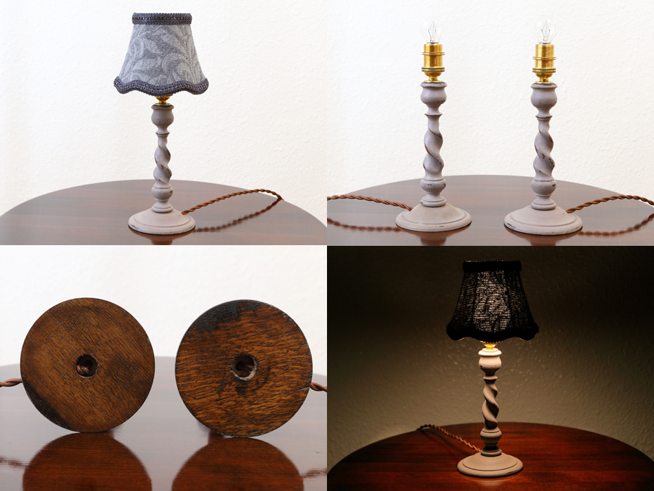 Morris Ruskin パープルベリー ツイストキャンドルランプ