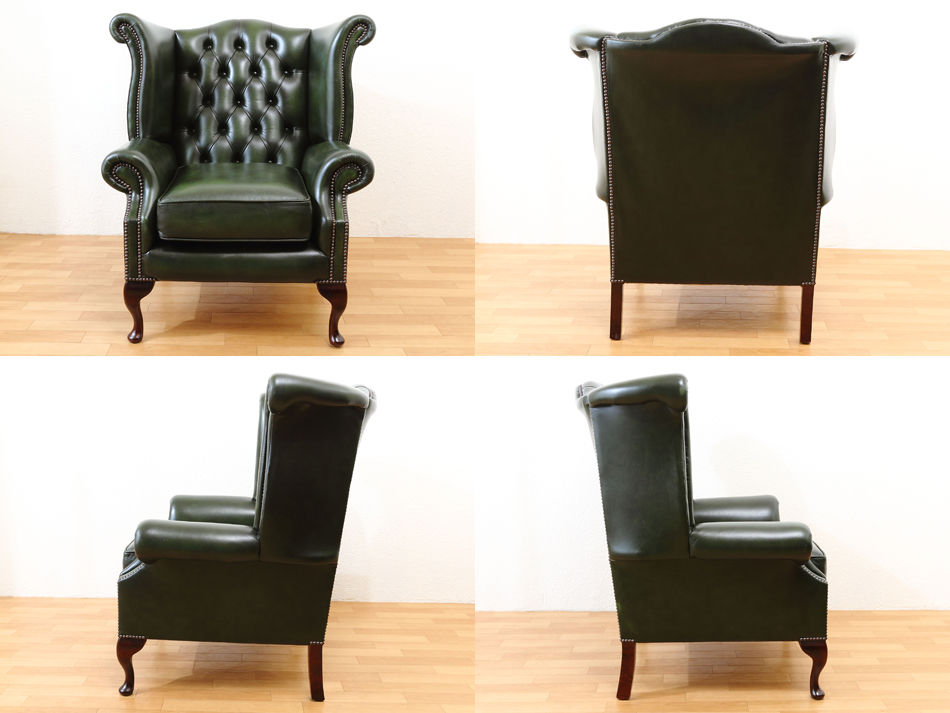 チェスターフィールド イングリッシュアイビーグリーンレザー ウィング