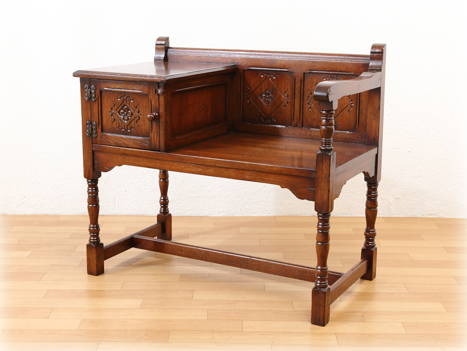 オールドスタイル テレフォンベンチ｜アンティーク家具・照明の専門店