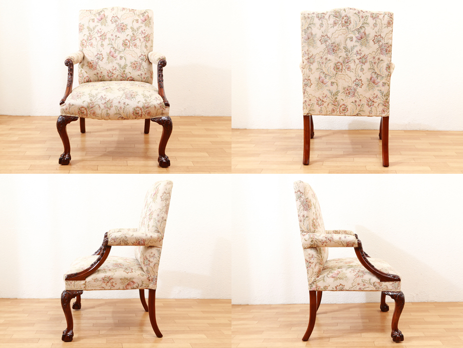 ヴィクトリアンスタイル マホガニーゲインズバラ/ゲインズボローチェア