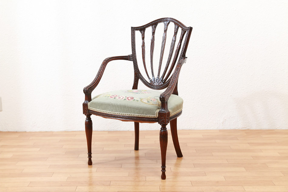 スーパークオリティ マホガニー ヘップルホワイトスタイル シールド