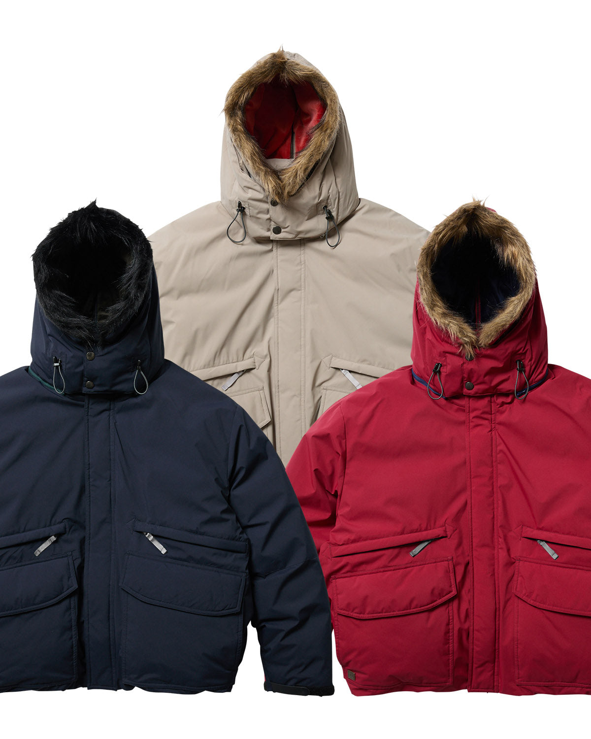 3-WAY N3B EVI DOWN JACKET - BEIGE – Evisen Skateboards ゑ