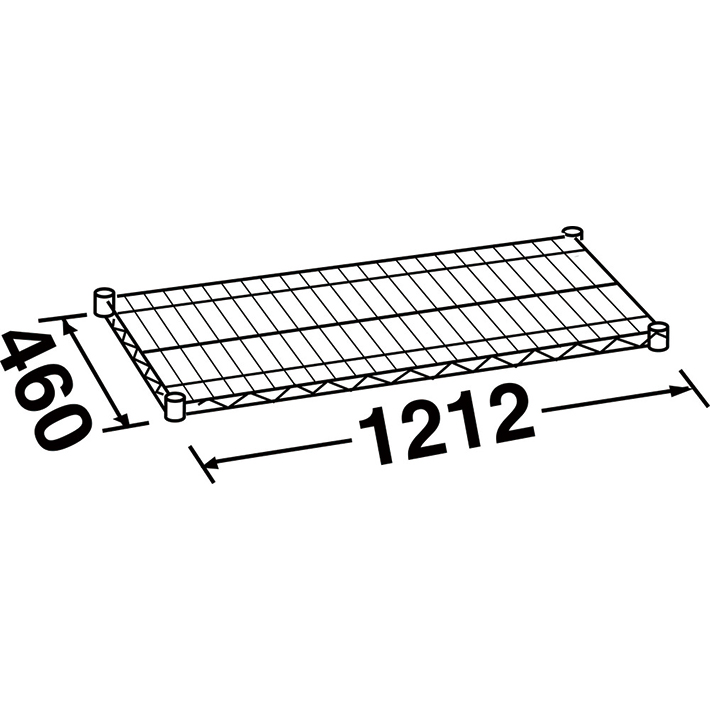 エレクターシェルフ スーパーシリーズ ワイヤーシェルフ W1212×D460mm