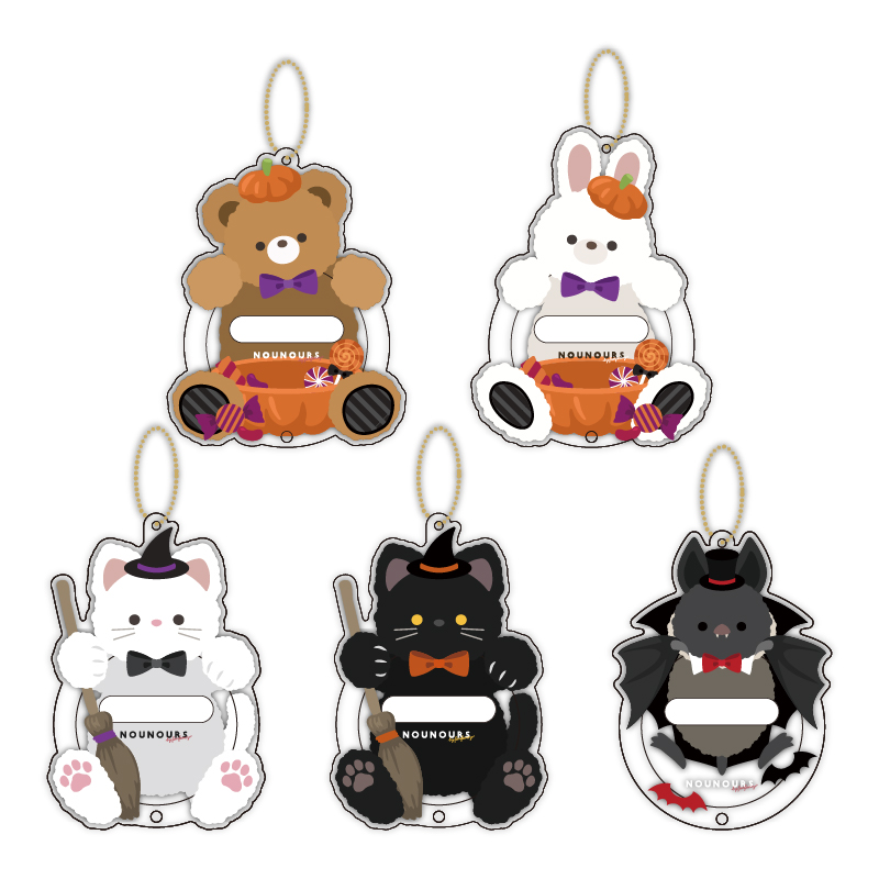 缶バッジアクリルフレーム アニマル ハロウィン ヴァンパイアこうもり