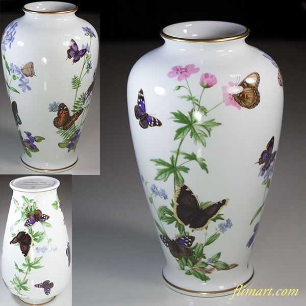 フランクリンポーセリン花蝶花瓶 | ブランド洋食器：リサイクル通販