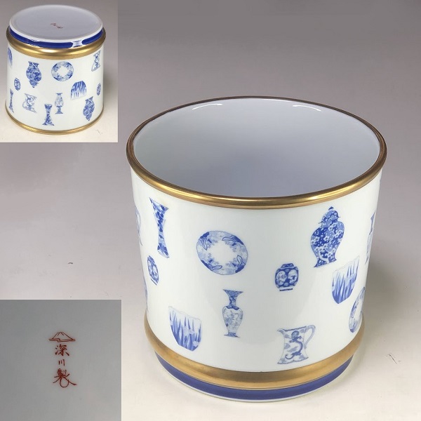 深川製磁ブルーチャイナワインクーラー | 和食器雑貨リサイクル